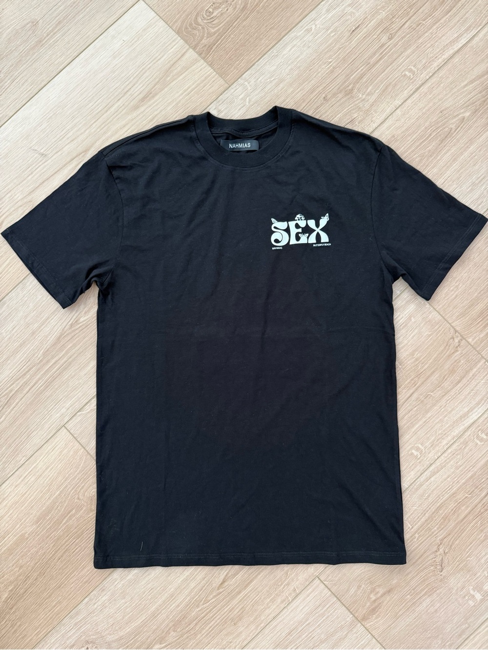 Nahmias Black Beach Graphic Logo T-Shirt